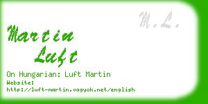 martin luft business card